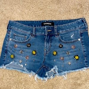 Express bedazzled shortie